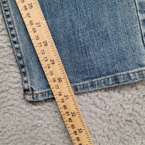 VANS‎ Off The Wall Jeans Womens 33x31 Blue Denim Straight Distressed Slim Skater - Picture 14 of 14